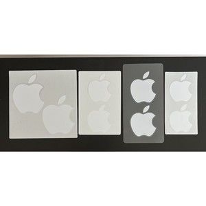 Lot of 4 Apple Logo Decal Sticker White